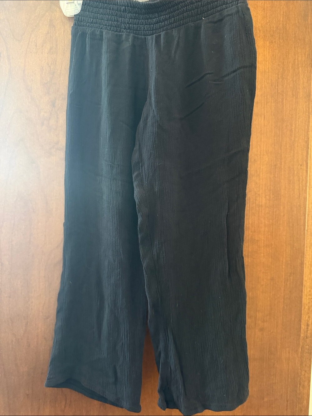 art class Black Wide-Leg Elastic Waist Kids Pants